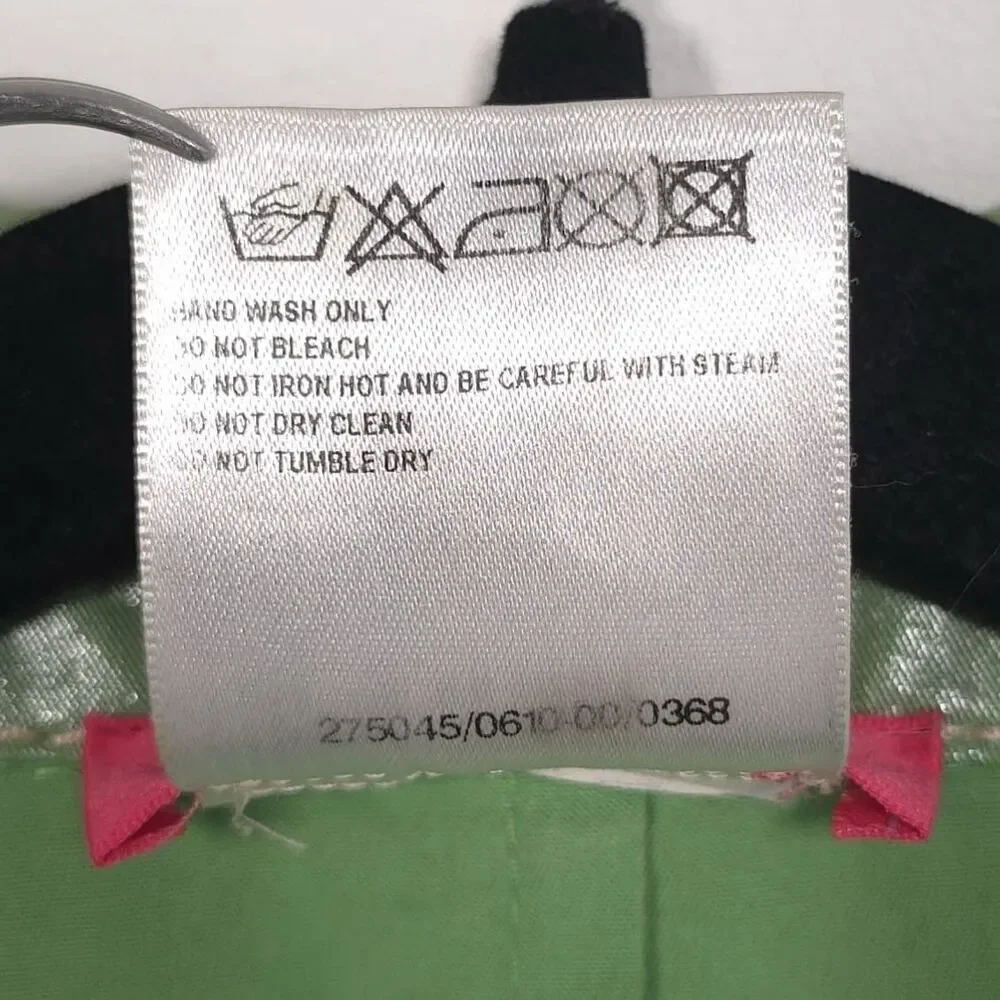 ESCADA apriori Jacket Size 4 Shimmering‎ Iridescent Green Faux Leather Vintage - Picture 10 of 11